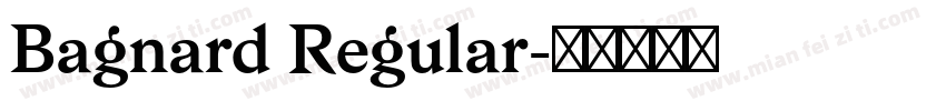 Bagnard Regular字体转换